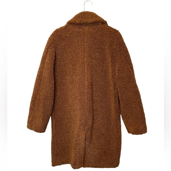 ASTR The Label Freddie Faux Fur Teddy Long Coat Size Medium In Chestnut Sherpa - Picture 4 of 12